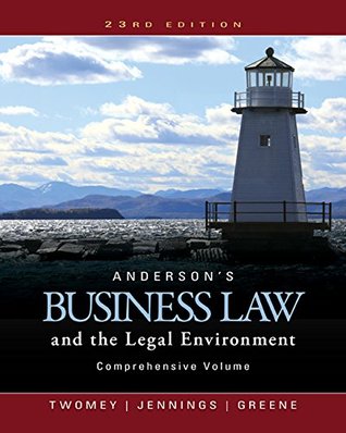 Read Anderson's Business Law and the Legal Environment, Comprehensive Volume - David P. Twomey file in ePub