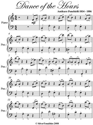 Read Online Dance of the Hours Ponchielli Easy Piano Sheet Music - Amilcare Ponchielli | ePub