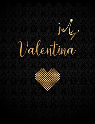 Read Online Valentina: Black Personalized Lined Journal with Inspirational Quotes - Panda Studio | ePub