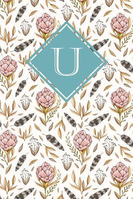 Full Download U: Elegant Monogrammed Blank Dotted Journal: Beautiful and Classic Bulleted Dot Grid Notebook: Pink, Mint Green and White Floral Design - Vintage Lettering Stationery | ePub
