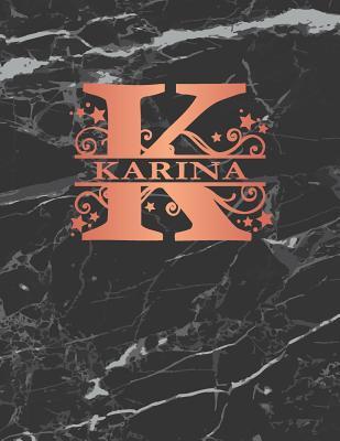 Read Online Karina: Personalized Journal Notebook for Women or Girls. Monogram Initial K with Name. Black Marble & Rose Gold Cover. 8.5 X 11 110 Pages Lined Journal Paper -  | ePub