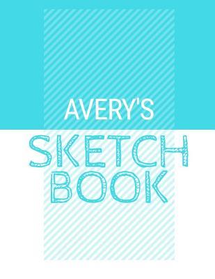 Read Online Avery's Sketchbook: Personalized blue sketchbook with name: 120 Pages -  file in PDF