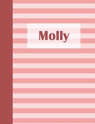 Read Online Molly: Personalized Composition Book School Notebook, College Ruled (Lined), Pastel Pink Stripe Pattern with First Name - Namester Publishing file in ePub