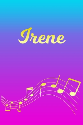 Download Irene: Sheet Music Note Manuscript Notebook Paper Pink Blue Gold Personalized Letter I Initial Custom First Name Cover Musician Composer Instrument Composition Book 12 Staves a Page Staff Line Notepad Notation Guide Compose Write Songs - Createmusic Publications file in PDF